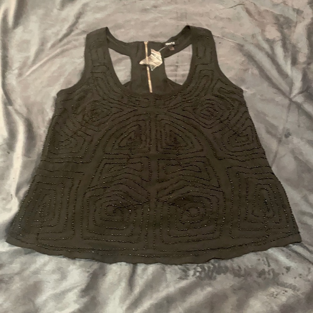 Black beaded top
